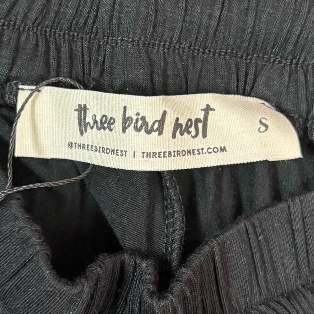 THREE BIRD NEST forever comfy drawstring wide leg pants black size small - Picture 5 of 8